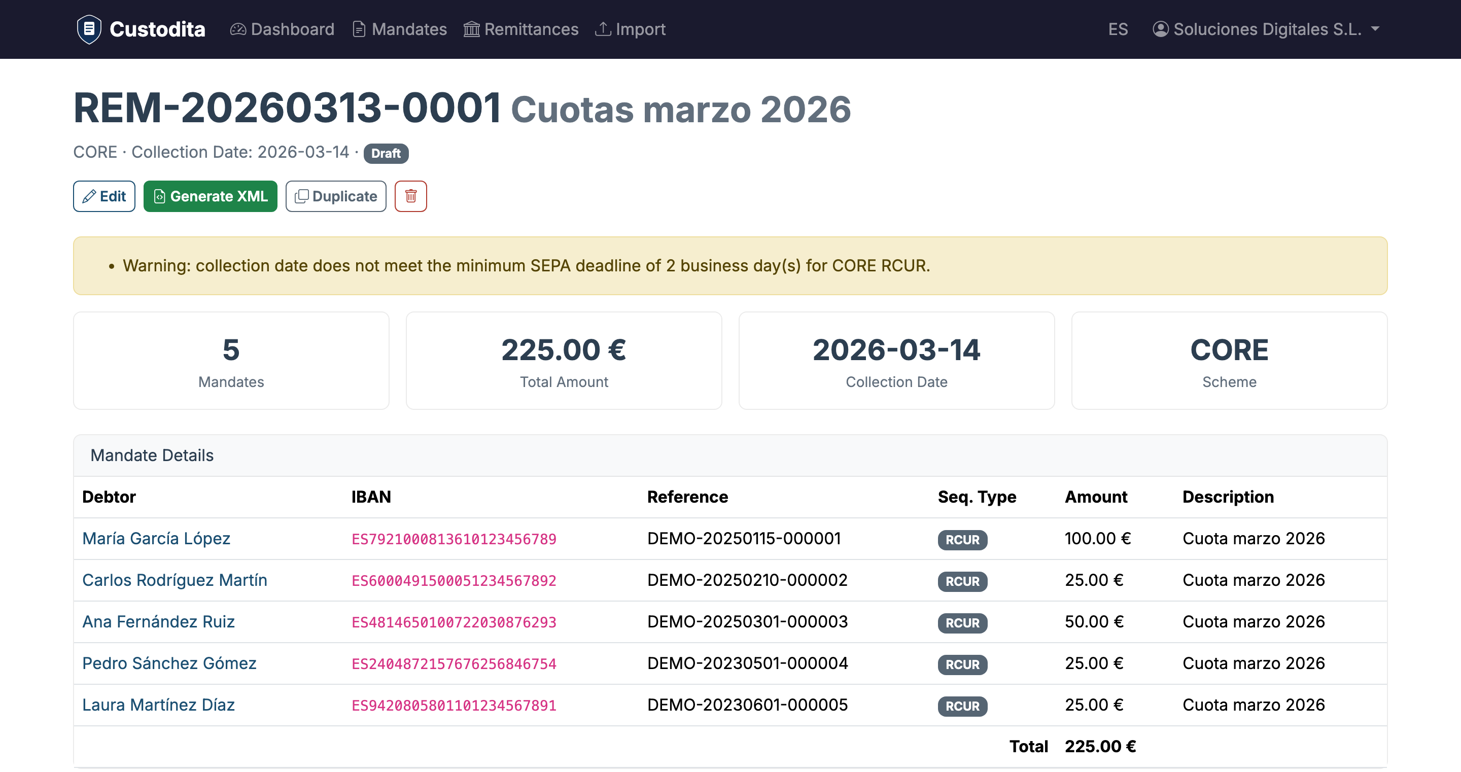 Reconcile with the bank